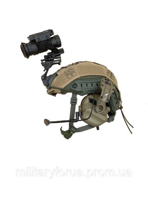 Комплект тактический 4 | кевларовый шлем Fast, кавер, монокуляр PVS 14, активные наушники Gen 5 Noise 1877446944 фото